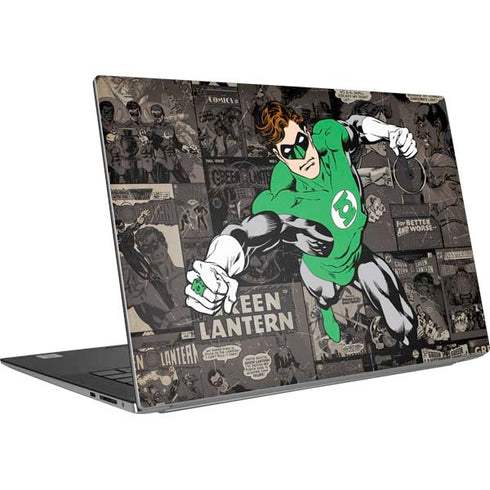 DC Comics Green Lantern Vintage Action Pose Pattern Dell XPS Skin